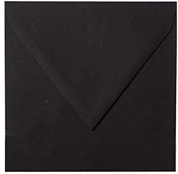 25 Briefumschläge 13,0 x 13,0 cm 130 x 130 mm Schwarz Verschluss: feuchtklebend Grammatur: 120 g/m² von Briefumschläge24Plus