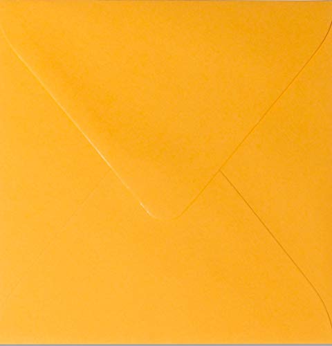 25 Briefumschläge 14,0 x 14,0 cm 140 x 140 mm Orange Verschluss: feuchtklebend Grammatur: 120 g/m² von Briefumschläge24Plus