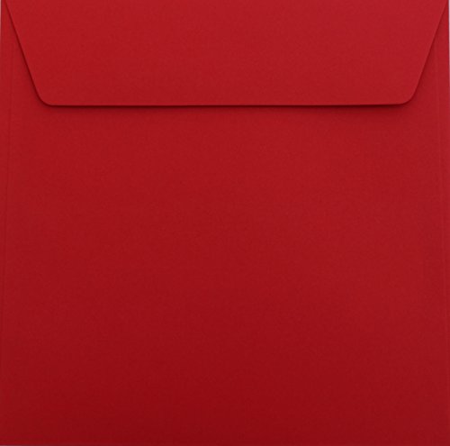 25 Briefumschläge 17 x 17 cm 170 x 170 mm Rosen Rot Verschluss: Kuverts mit Haftstreifen Grammatur: 120 g/m² von Briefumschläge24Plus