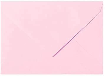 25 Briefumschläge B6 DIN (12,5 x 17,6 cm) Rosa, Verschluss-Technik: Feuchtklebend mit Dreieck Lasche (Rosa) ! Grammatur: 120 g/m² von Briefumschläge24Plus
