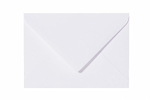25 Briefumschläge B6 DIN (12,5 x 17,6 cm) Weiß, Verschluss-Technik: Haftklebend mit Dreieck Lasche Grammatur: 120 g/m² von Briefumschläge24Plus