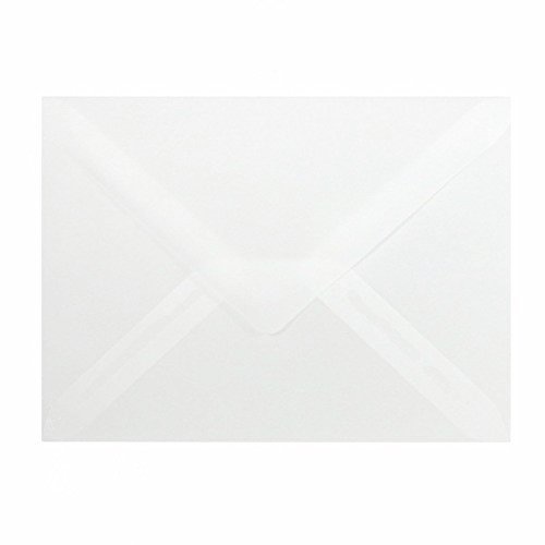 25 Briefumschläge C5 DIN (16,2x22,9cm) - Transparent, Verschluss-Technik: Feuchtklebend mit Dreieck Lasche (Weiß) ! Grammatur: 100 g/m² von Briefumschläge24Plus