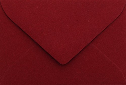 25 Briefumschläge Mini Bordeaux 5,1 x 7,2 cm Verschluss-Technik: feuchtklebend, Grammatur 120 g/m² von Briefumschläge24Plus