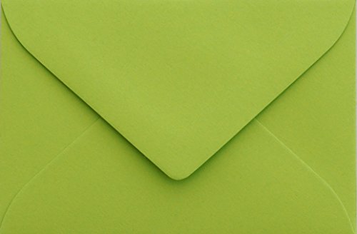25 Briefumschläge Mini geeignet für Visitenkarten Hell Grün 6 x 9 cm Verschluss-Technik: feuchtklebend, Grammatur 120 g/m² von Briefumschläge24Plus