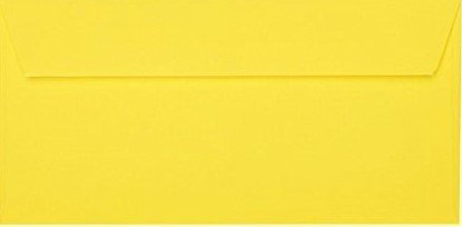25 Din lang Briefumschläge Intensiv Gelb 11 x 22 cm mit Haftstreifen, Grammatur 120 g/m² von Briefumschläge24Plus
