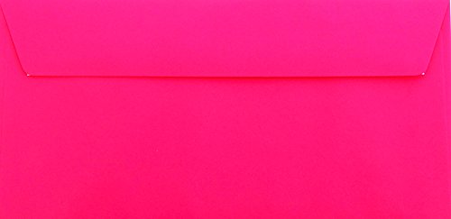 25 Din lang Briefumschläge Pink Din lang 11 x 22 cm mit Haftstreifen, Grammatur 120 g/m² von Briefumschläge24Plus