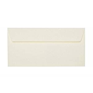 25 Din lang Briefumschläge Zart Creme 11 x 22 cm mit Haftstreifen, Grammatur 120 g/m² von Briefumschläge24Plus