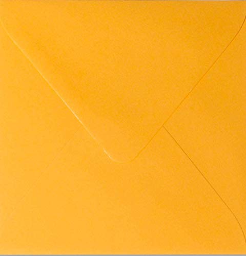 25 Quadratische Briefumschläge 15 x 15 cm 150 x 150 mm Orange Verschluss: feuchtklebend Grammatur: 120 g/m² von Briefumschläge24Plus