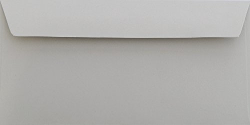 50 Din lang Briefumschläge Hell Grau Din lang 11 x 22 cm mit Haftstreifen, Grammatur 120 g/m² von Dttra