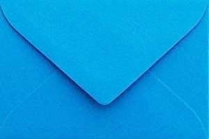 50 Mini Briefumschläge Blau 5,1 x 7,2 cm Verschluss-Technik: feuchtklebend, Grammatur 120 g/m² von Briefumschläge24Plus