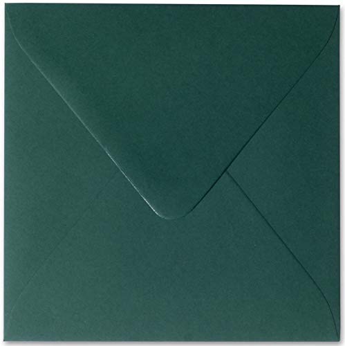 50 Quadratische Briefumschläge 15,5 x 15,5 cm 155 x 155 mm Tannen Grün Verschluss: feuchtklebend Grammatur: 120 g/m² 50 Quadratische Briefumschläge 15,5 x 15,5 cm 155 x 155 mm Tannen Grün Verschluss: feuchtklebend Grammatur: 120 g/m² von Briefumschläge24Plus