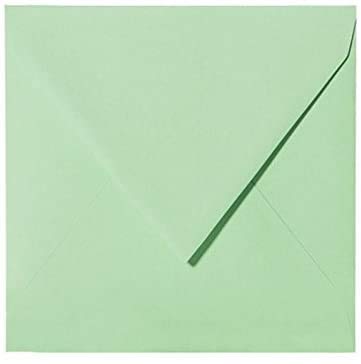 50 Quadratische Briefumschläge 15 x 15 cm 150 x 150 mm Hell Minze Verschluss: feuchtklebend Grammatur: 120 g/m² von Briefumschläge24Plus