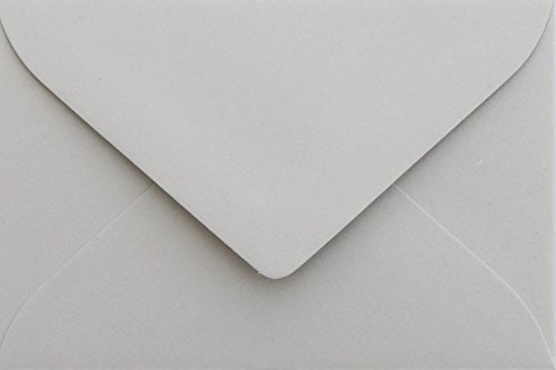 50 Visitenkarten Briefumschläge Mini Hell Grau 6 x 9 cm Verschluss-Technik: feuchtklebend, Grammatur 120 g/m² von Briefumschläge24Plus