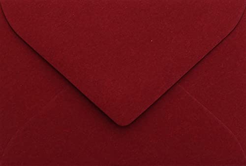 6 x 9 cm Mini Briefumschläge - Bordeaux - 25 stück - Miniatur Kuverts, nassklebend für Blumen-Grüße, Grußkarten, Anhänger & Geld-Geschenke, für Visitenkarten von Briefumschläge24Plus