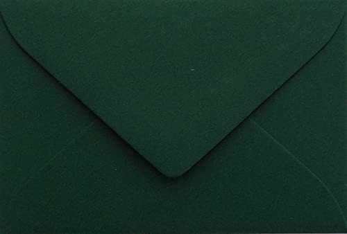 6 x 9 cm Mini Briefumschläge - Tannen Grün - 25 stück - Miniatur Kuverts, nassklebend für Blumen-Grüße, Grußkarten, Anhänger & Geld-Geschenke, für Visitenkarten von Briefumschläge24Plus