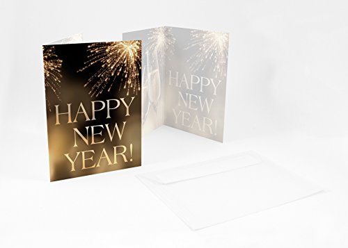 Briefumschläge24Plus 10 Wunderschöne Silvesterkarten + Umschlag Neujahrsgrüße HAPPY NEW YEAR!"", A6, Briefumschläge24Plus 10 Wunderschöne Silvesterkarten + Umschlag Neujahrsgrüße HAPPY NEW YEAR!"", A6, von Briefumschläge24Plus