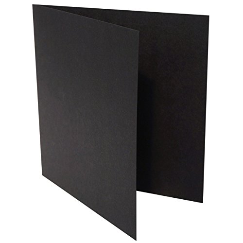 Briefumschläge24Plus 25 Quadratische Klappkarten zum selbst Beschriften Schwarz von der Größe 160 x 160 mm 16 x 16 cm von Briefumschläge24Plus