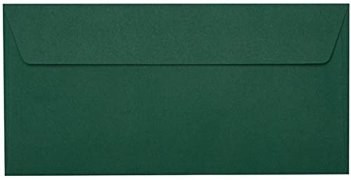 DIN Lang -11 x 22 cm - 25 Brief-Umschläge Tannen Grün - 120 g/m² - die Umschläge sind eingeschweißt - haftklebung - Kuvert ohne Fenster von Briefumschläge24Plus