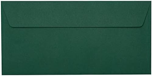 DIN Lang -11 x 22 cm - 25 Brief-Umschläge Tannen Grün - 120 g/m² - die Umschläge sind eingeschweißt - haftklebung - Kuvert ohne Fenster von Briefumschläge24Plus
