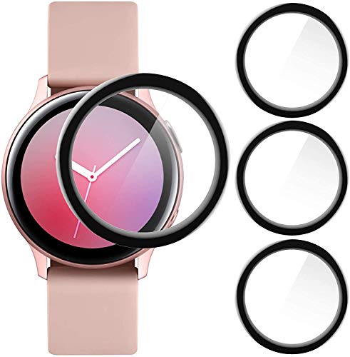 【4 Stück】Brifu Tempered glass Schutzfolie Displayschutz für Samsung Galaxy Watch Active 2 (44mm) [Anti-Öl], [Anti-Bläschen], [3D Vollständige Abdeckung],[Anti-Kratzen] [9H Härte] von Brifu