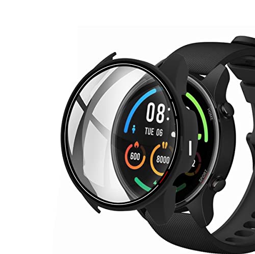 Brifu Hülle kompatibel mit Galaxy Watch Active 2 (40 mm) PC Cover mit Hartglasschutz, Ultradünner Vollschutz für Galaxy Watch Active 2 (40 mm) Schutzhülle-Schwarz+Schwarz von Brifu