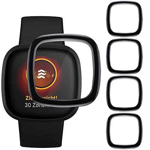 Brifu Schutzfolie aus gehärtetem Glas Kompatibel mit Fitbit Sense/Fitbit Versa 3, [kratzfest], [blasenfrei], [einfache Anwendung], [9H-Härte], [Vollständige Abdeckung]【4 Stück】 von Brifu