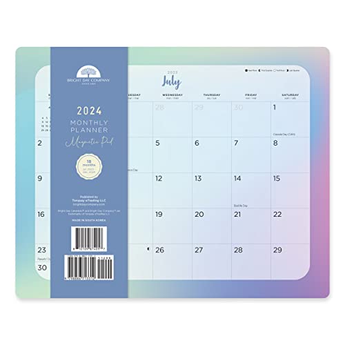 Bright Day Magnetischer Kühlschrankkalender, Wandkalender, 2023–2024, 18 Monate, 20,3 x 25,4 cm, Juli 2023-Dezember 2024, Purple Blush von Bright Day Calendars