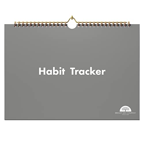 Habit Tracker von Bright Day, Fitness-Tagebuch-Planer und Aktivitätsaufnahme, 20,3 x 25,4 cm, Schwarz und Weiß von Bright Day Calendars