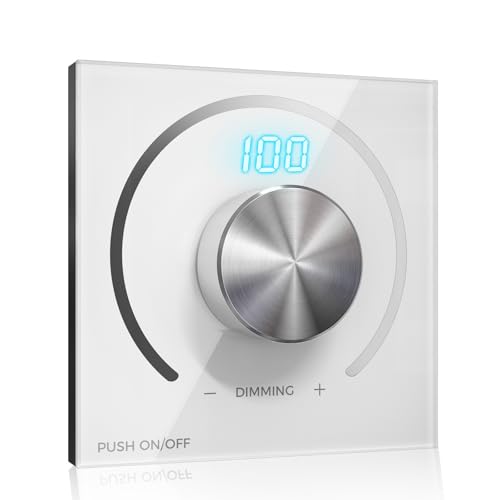 BrightArk DC 12V Dimmer Schalter PWM LED mit Digitaler Anzeige, LED Dimmer Schalter 12v für LED Lampen Dimmerschalter LED Unterputz Dimmer für Wohnmobil RV 12V Dimmbare LED Lampe BrightArk DC 12V Dimmer Schalter PWM LED mit Digitaler Anzeige, LED Dimmer Schalter 12v für LED Lampen Dimmerschalter LED Unterputz Dimmer für Wohnmobil RV 12V Dimmbare LED Lampe von BrightArk