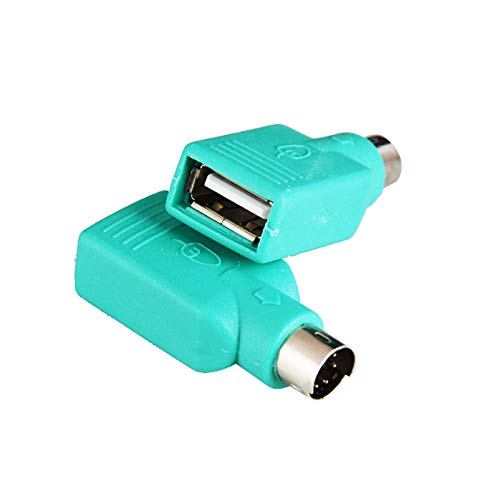 BrightBlue PS/2-Adapter, PS2-Stecker auf USB-Buchse, Konverter-Adapter für Tastatur, Maus, 2 Stück (Hinweis: kann nicht mit allen Motherboards übereinstimmen) von BrightBlue