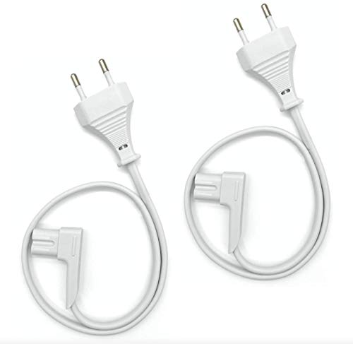 Brighton® Ersatznetzkabel, Kompatibel mit Play One, Play-1 und One SL Lautsprechern. Auch Kompatibel mit Samsung HW-Q950 & SWA-9500S/XE (0.5 Mtr, Weiß, 2er-Pack) von BrightOn