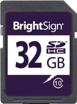 BrightSign 32GB SDHC Class 10 Speicherkarte MLC Klasse 10 (SDHC-32C10-1) von BrightSign