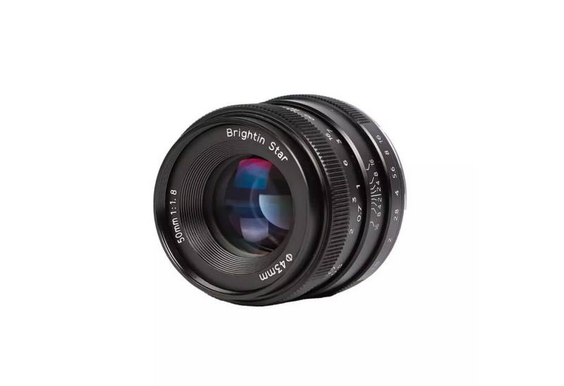 Brightin Star 50mm f/1,8 APS-C Objektiv für E/M/X/Z/M4/3-Mount Standardobjektiv Normalobjektiv von Brightin Star