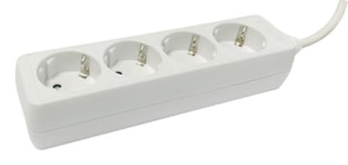 4 Steckdosen mit 3 m langem Kabel - Wirtschaftlich, ideal für den Anschluss mehrerer elektrischer Geräte zu Hause oder im Büro. von Brightium