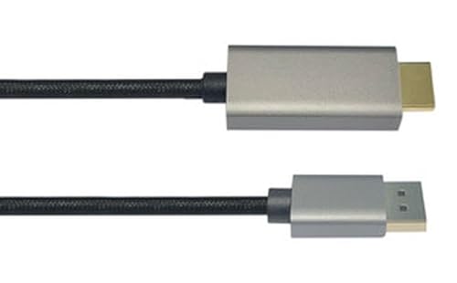 Brightium DisplayPort-auf-HDMI-Adapterkabel, männliche Verbindungen, HD-Unterstützung, ideal für den Anschluss von Multimedia-Geräten und Monitoren. Brightium DisplayPort-auf-HDMI-Adapterkabel, männliche Verbindungen, HD-Unterstützung, ideal für den Anschluss von Multimedia-Geräten und Monitoren. von Brightium