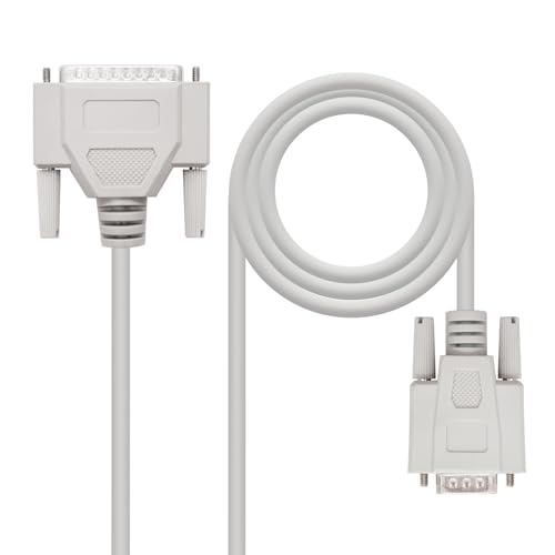 Brightium Serielles DB9-auf-DB25-Stecker-Null-Modem-Kabel, 1,8 m, ideal zum Anschluss von seriellen Geräten und zur Datenübertragung. von Brightium