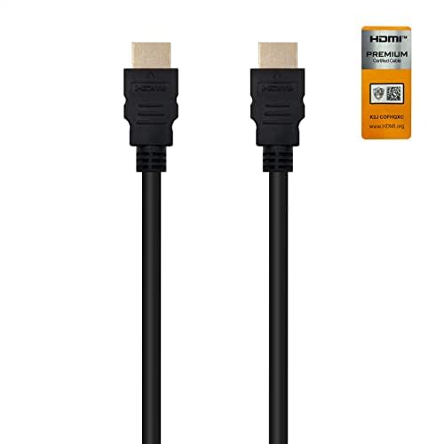 Brightium Zertifiziertes HDMI-2.0-Kabel 4K@60 Hz, schwarz, 1 m, ideal für den Anschluss von HD-Geräten und hochwertiger Video- und Audioübertragung. Brightium Zertifiziertes HDMI-2.0-Kabel 4K@60 Hz, schwarz, 1 m, ideal für den Anschluss von HD-Geräten und hochwertiger Video- und Audioübertragung. von Brightium