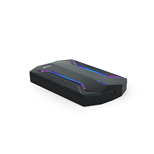 Erweitern Sie Ihren Speicher mit dem externen Gaming-Gehäuse, 6,35 cm (2,5 Zoll) SATA USB 3.1 GEN1 mit RGB – ideal für Gamer, bietet hohe Geschwindigkeit und ein attraktives Design mit RGB-Beleuchtung von Brightium