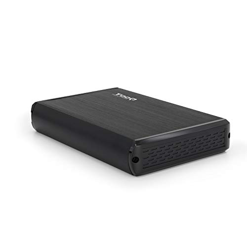 Externes Gehäuse TQE-3509B unterstützt 3,5-Zoll-SATA-Festplatten; USB 2.0-Anschluss für schnelle Datenübertragung; Robustes, stilvolles Design in Schwarz, ideal zum Schutz Ihres Geräts von Brightium