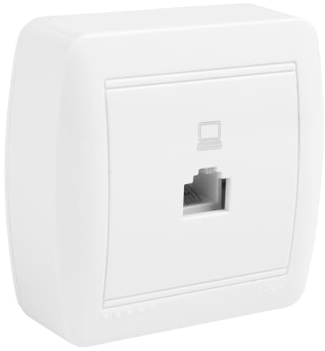 Oberflächen-RJ45-Datenanschluss, Wanddesign, Ethernet-Verbindung, ideal für Netzwerke, einfache Installation und Elegantes Finish. von Brightium