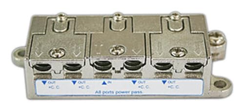 Sat-/terrestrischer 4-Wege-Verteiler mit einfacher Installation, ideal zur Verbesserung des TV-Signals und zur Anpassung an mehrere Geräte. von Brightium