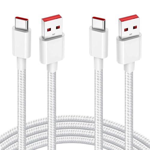 67W Supervooc Ladekabel für Oppo A17 A78 A57 A57S A94 A77 Find X5 Reno 7 8,6/Oneplus 11 5G/10 Pro/10T/9 8T 7T,Nord CE 3 Lite 5G,Realme GT 2 Pro/NEO 2 3 3T,9 8 7 6 Pro/X50 X3,6.7A USB C Kabel 1.8M+1.8M von Brighttodays