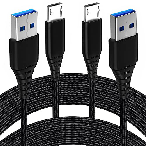 Micro-USB-Kabel 2 m + 2 m, 2,4 A Micro-USB-Kabel Schnellladekabel für Samsung A10/A7 2018/A6/J6 Plus/J6 2018/J4/J3 J5 J7 2017 2016, Tab S2, Huawei P Smart 2019/P8 Lite, Xiaomi Redmi 9A 9C, Android von Brighttodays