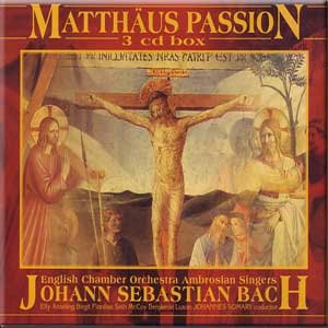 Bach - Matthaus Passion (Complete) - Ambrosian Singers (3 CD Set) von Brilliant Classics