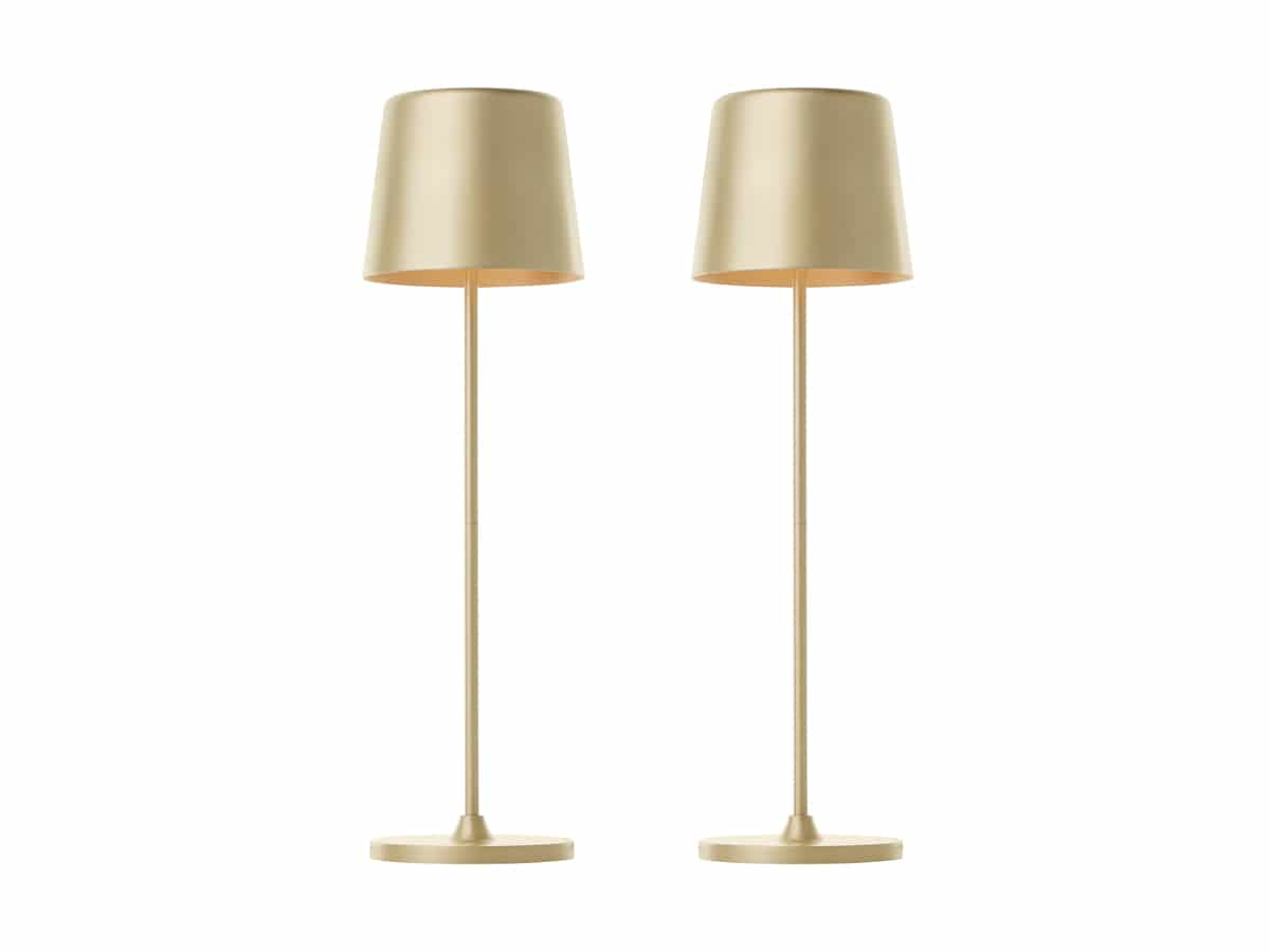 BRILLIANT LED-Akku-Tischleuchte Kaami, 2 W, 310 lm, 3000 K, gold, 2er Set BRILLIANT LED-Akku-Tischleuchte Kaami, 2 W, 310 lm, 3000 K, gold, 2er Set von Brilliant