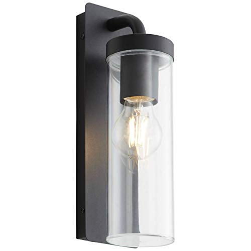 BRILLIANT Lampe Aosta Außenwandleuchte hängend schwarz matt | 1x A60, E27, 25W, geeignet für Normallampen (nicht enthalten) | IP-Schutzart: 44 - spritzwassergeschützt von Brilliant