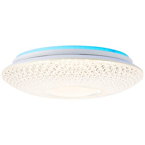 BRILLIANT Lampe Lucian LED Deckenleuchte 41cm weiß | 1x 24W LED integriert, (2460lm, 3000-6000K) | Stufenlos dimmbar/Steuerbar über Fernbedienung von Brilliant