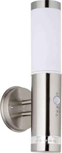 Brilliant Bole G96131/82 Außenwandleuchte mit Bewegungsmelder Halogen E27 60W Edelstahl Brilliant Bole G96131/82 Außenwandleuchte mit Bewegungsmelder Halogen E27 60W Edelstahl von Brilliant