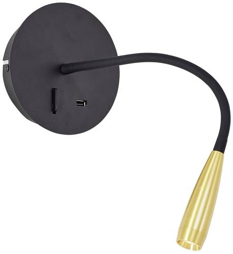 Brilliant Jutta G99946/86 LED-Wandstrahler LED fest eingebaut 2.8W LED Schwarz, Gold von Brilliant