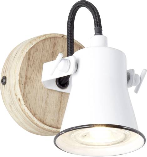 Brilliant Seed 82210/05 Wandstrahler GU10 5W LED Weiß, Holz (hell) von Brilliant